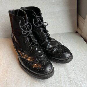 ** Boemos Lace up Oxfords Black Leather oxford boots Size 40